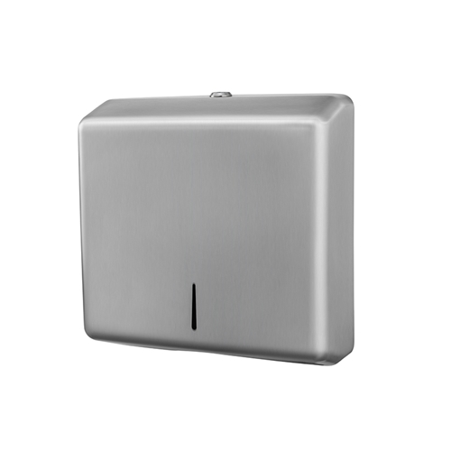 Satin Finish Surface-Mounted SUS304 Stainless Steel Paper Towel Dispenser with Lock